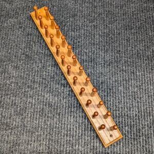 Vintage Wooden Wall-Mounted Neck Tie Rack/Retro Belt And Jewelry 1970s